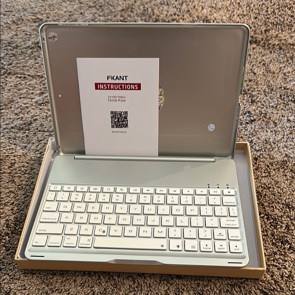 Silver Tablet Keyboard Case